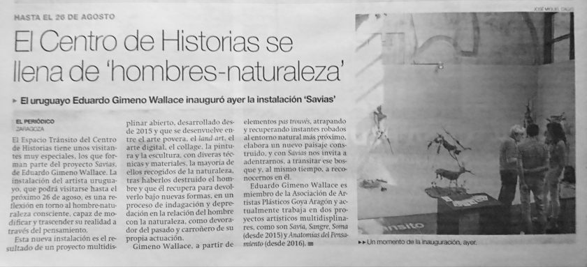 noticia Savias en el Periódico de Aragón